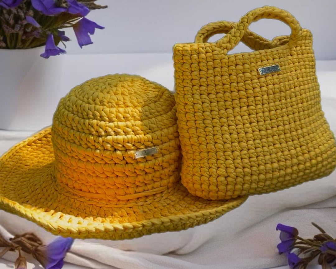 sun hat tote set